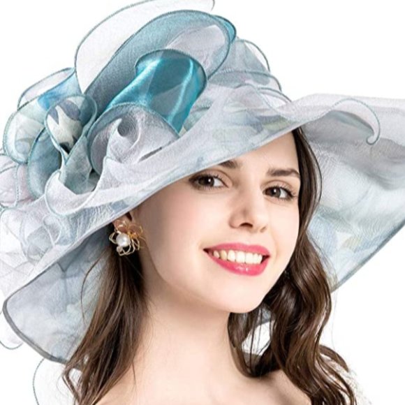Women\'s Organza UV proof church RACING HAT headdre main image 2